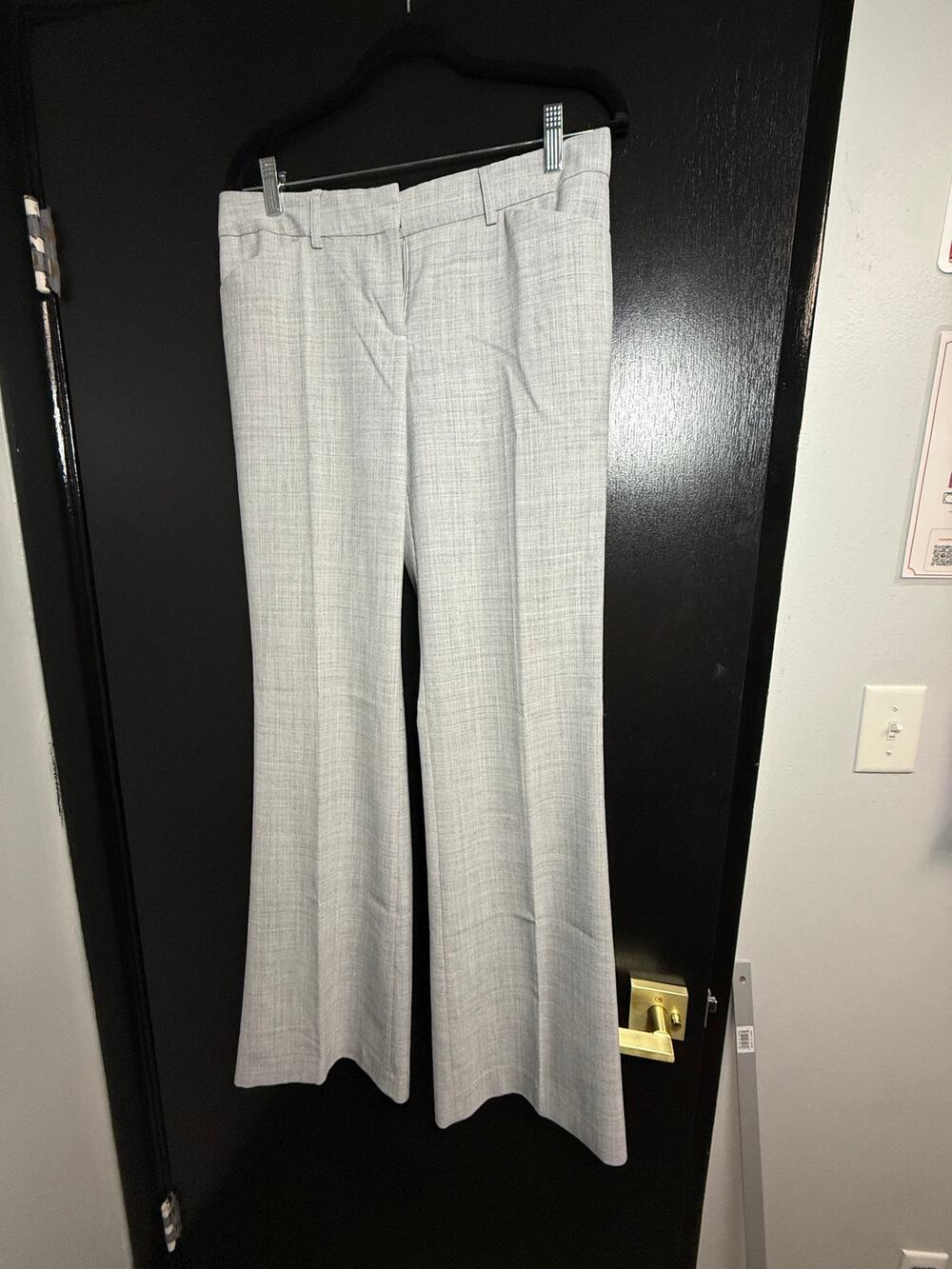 Express Design Studio Editor Pants 6L Gray Wide Leg Dress Trousers